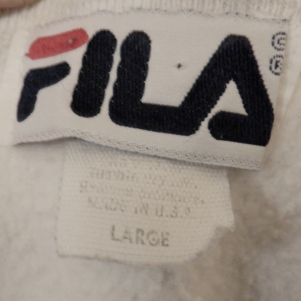 FILA Italia Off Gray Sweatshirt Size Large - Picture 7 of 7